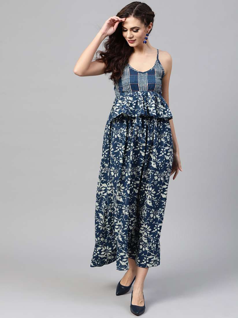 Aks women's maxi blue dress sales