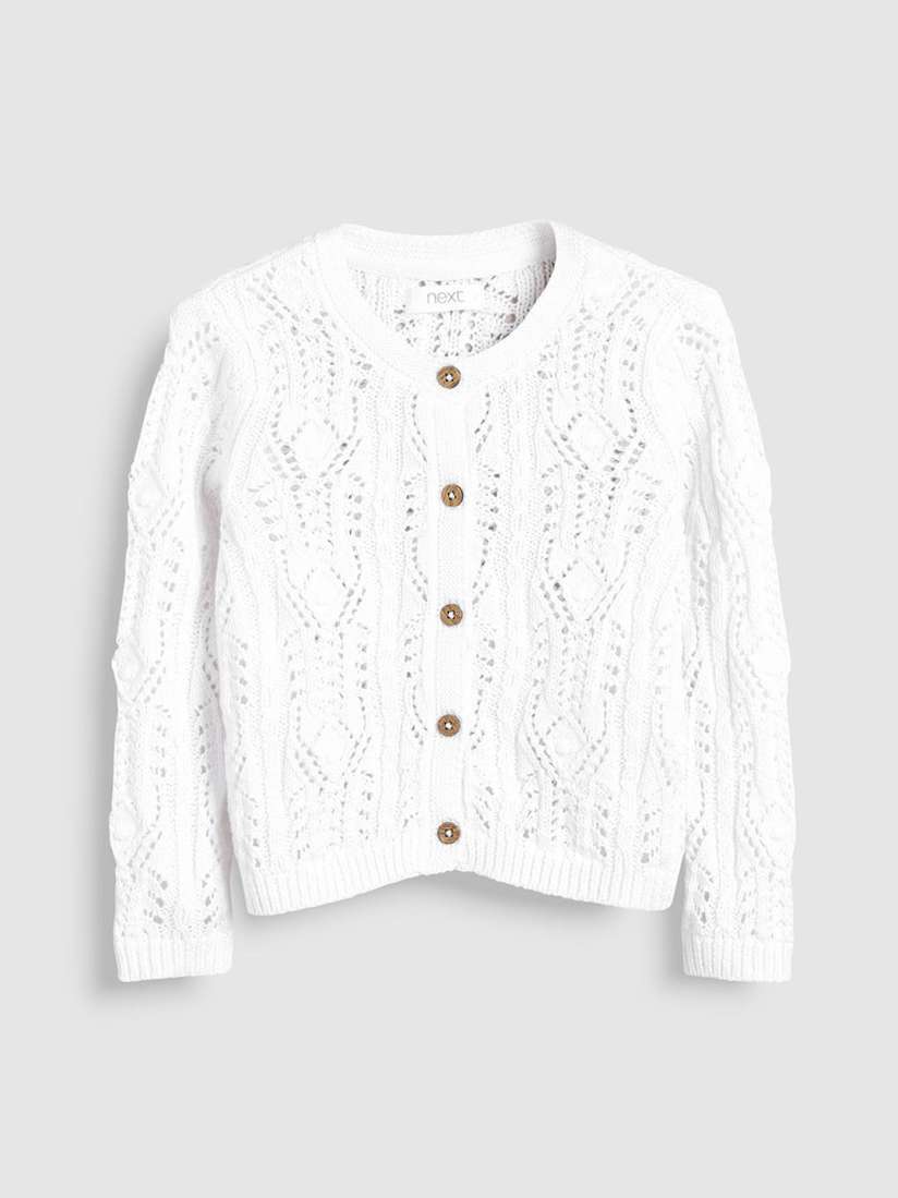Next girls white cardigan on sale