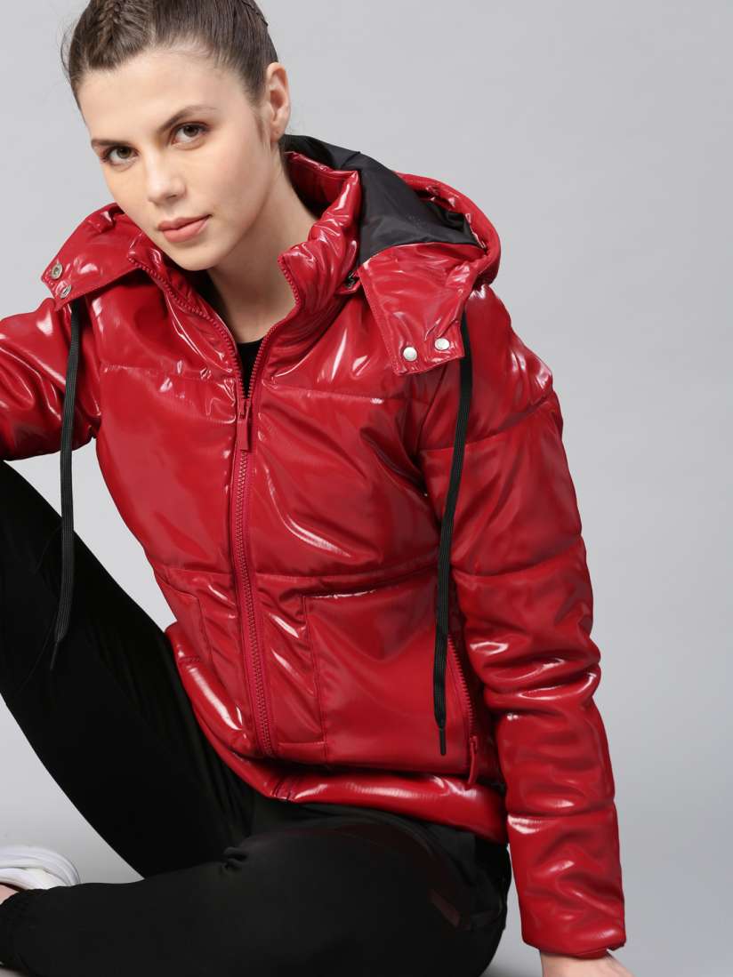 Hrx red jacket online