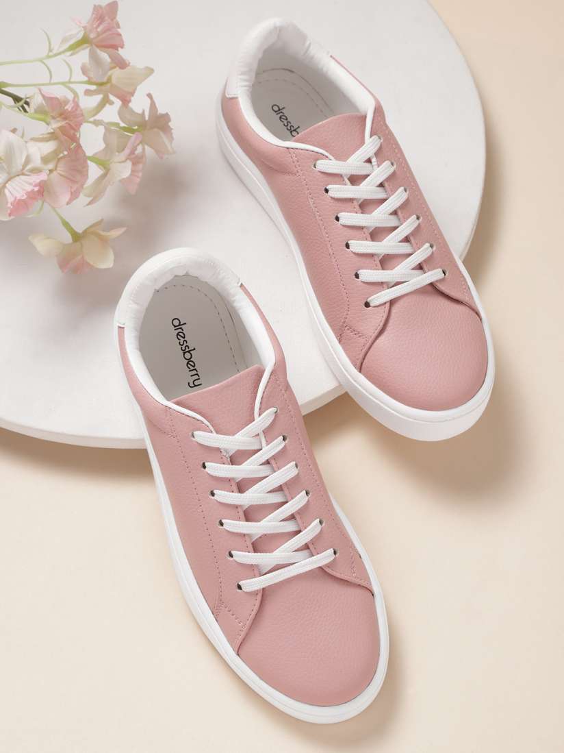Buy DressBerry Women Dusty Pink Sneakers Casual Shoes for Women 9299365 Myntra