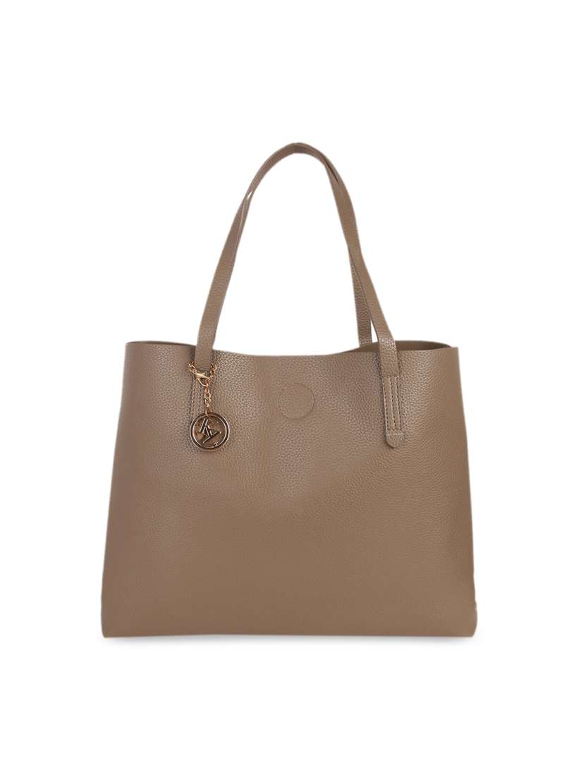 Buy Kazo Beige Solid Tote Bag Handbags for Women 9299623 Myntra