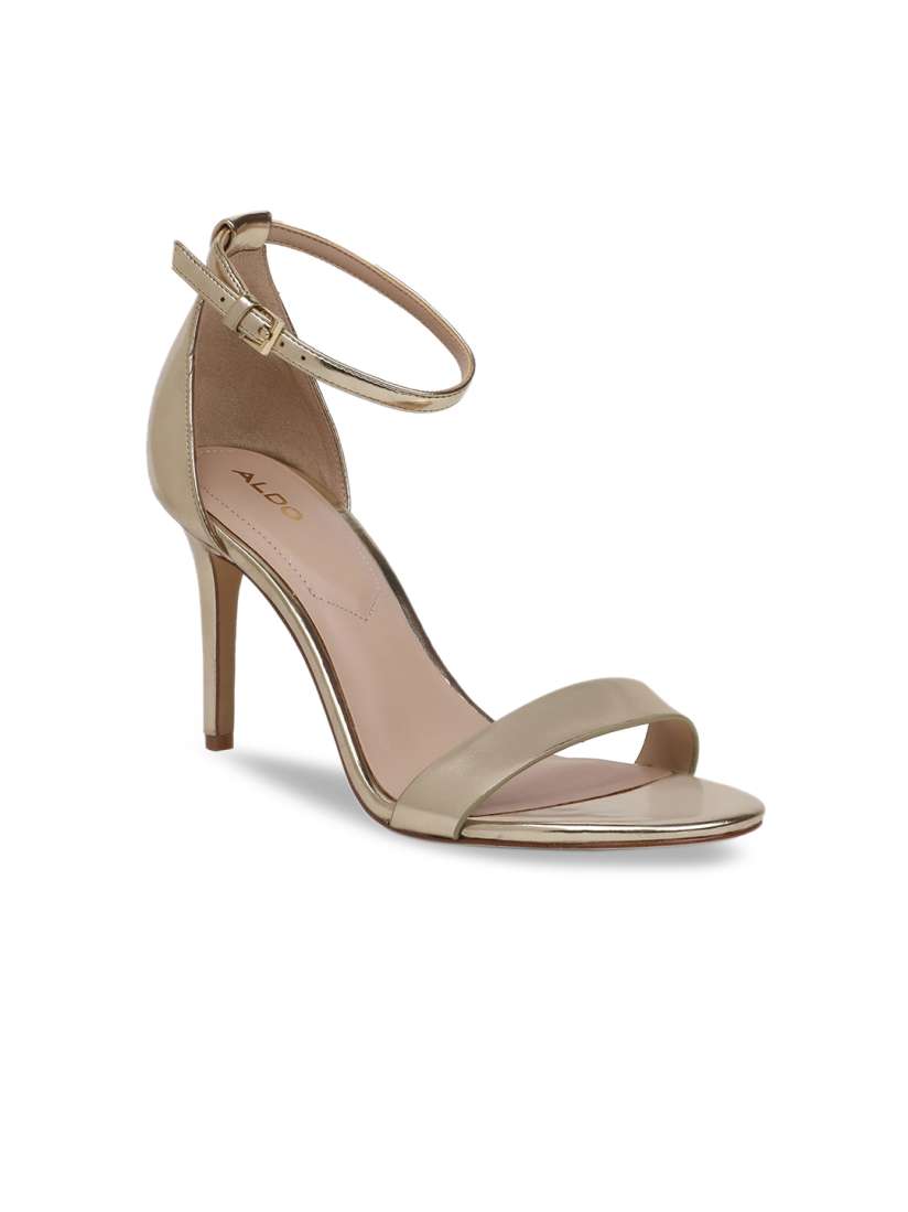 Buy ALDO Women Gold Toned Solid Sandals Heels for Women 9303641 Myntra