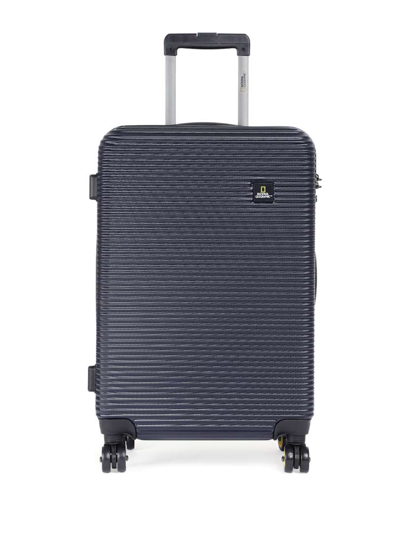 Buy National Geographic Unisex Navy Blue Patterned Abroad 60cm Medium Trolley Suitcase Trolley Bag for Unisex 9304793 Myntra