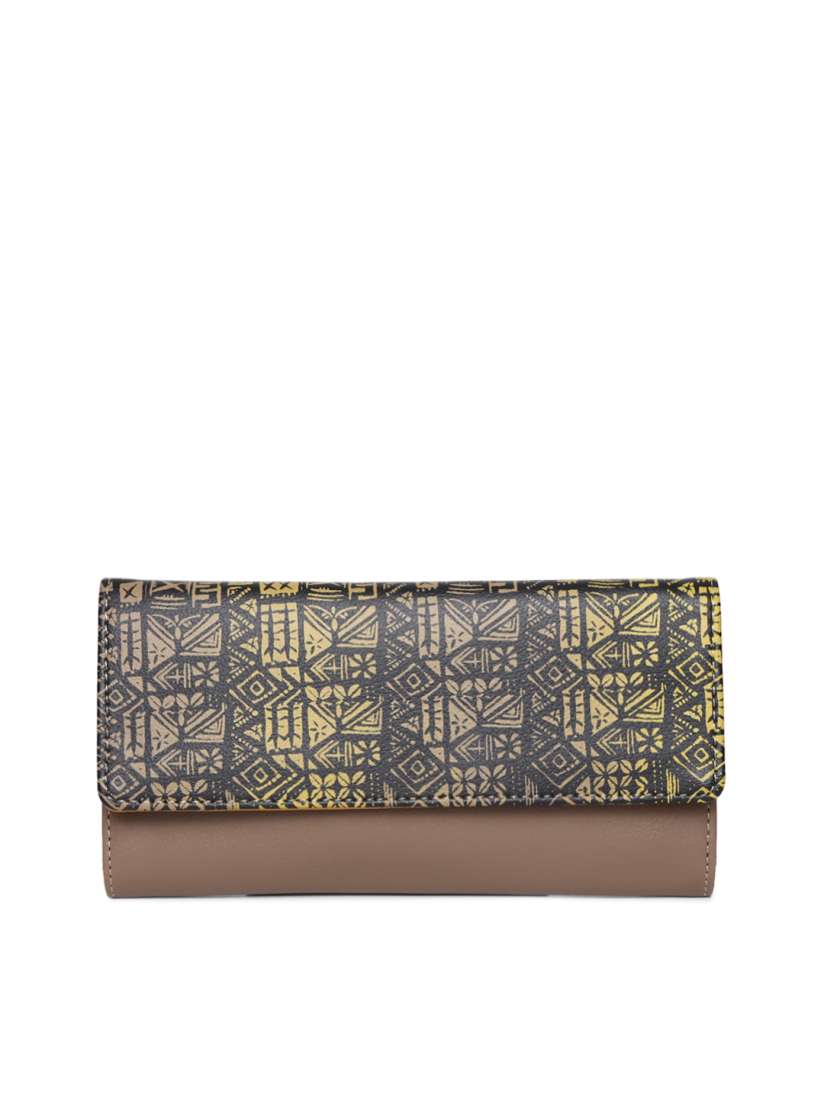 Buy Baggit Women Brown Black Printed Three Fold Wallet Wallets for Women 9306093 Myntra