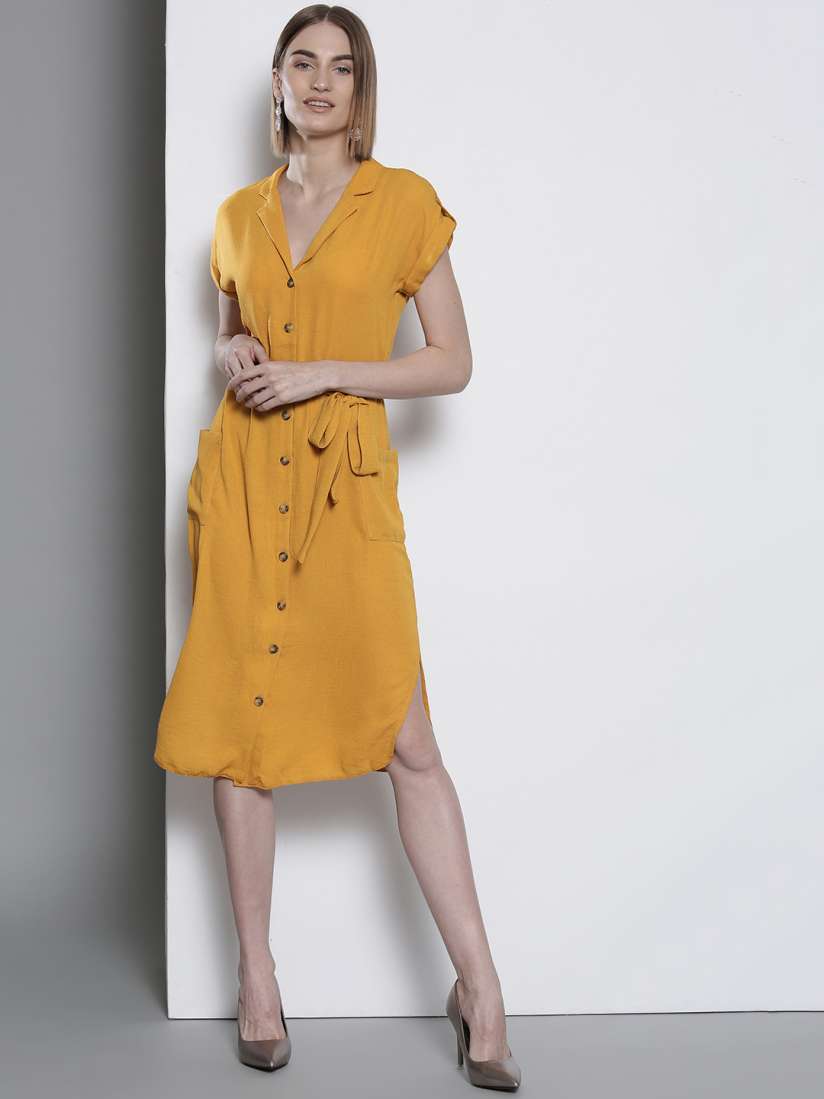 Dorothy perkins mustard dress online