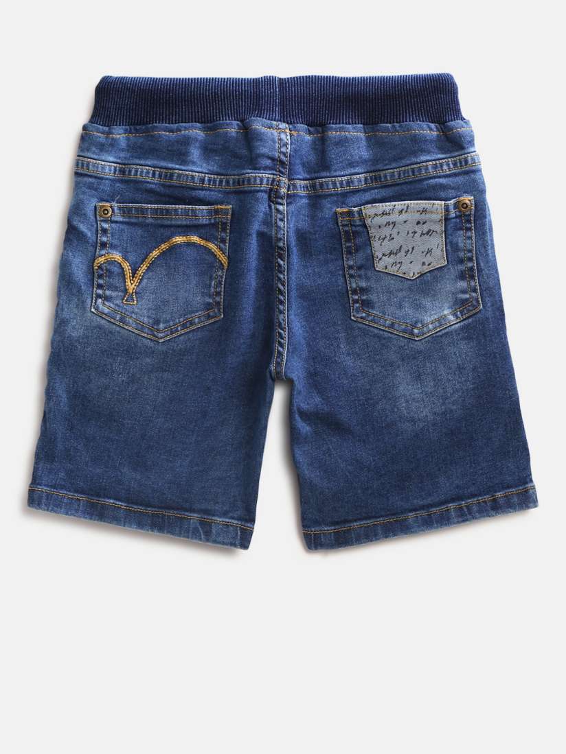 Buy Gini and Jony Boys Blue Washed Regular Fit Denim Shorts Shorts for Boys 9309163 Myntra