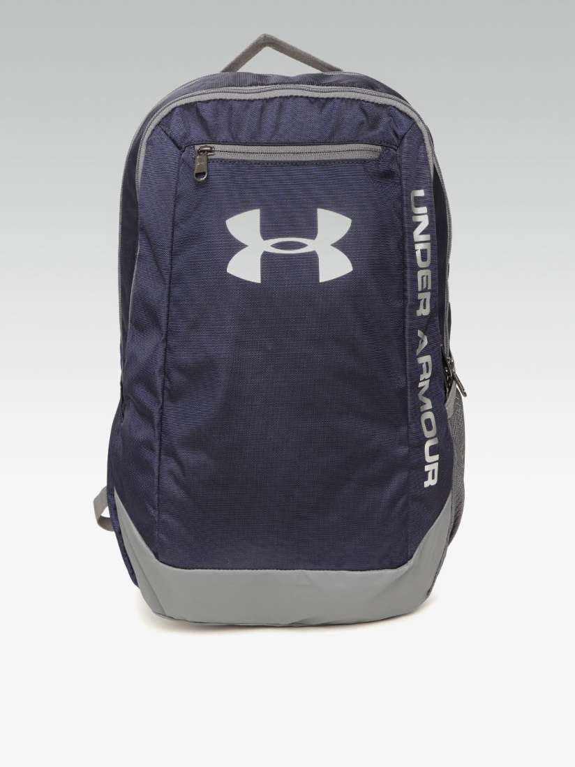 Buy UNDER ARMOUR Unisex Navy Blue Brand Logo Print Hustle Backpack Backpacks for Men 9324865 Myntra