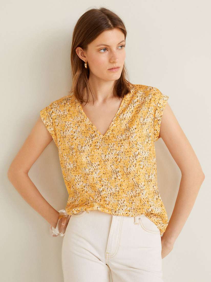 Yellow snakeskin top best sale