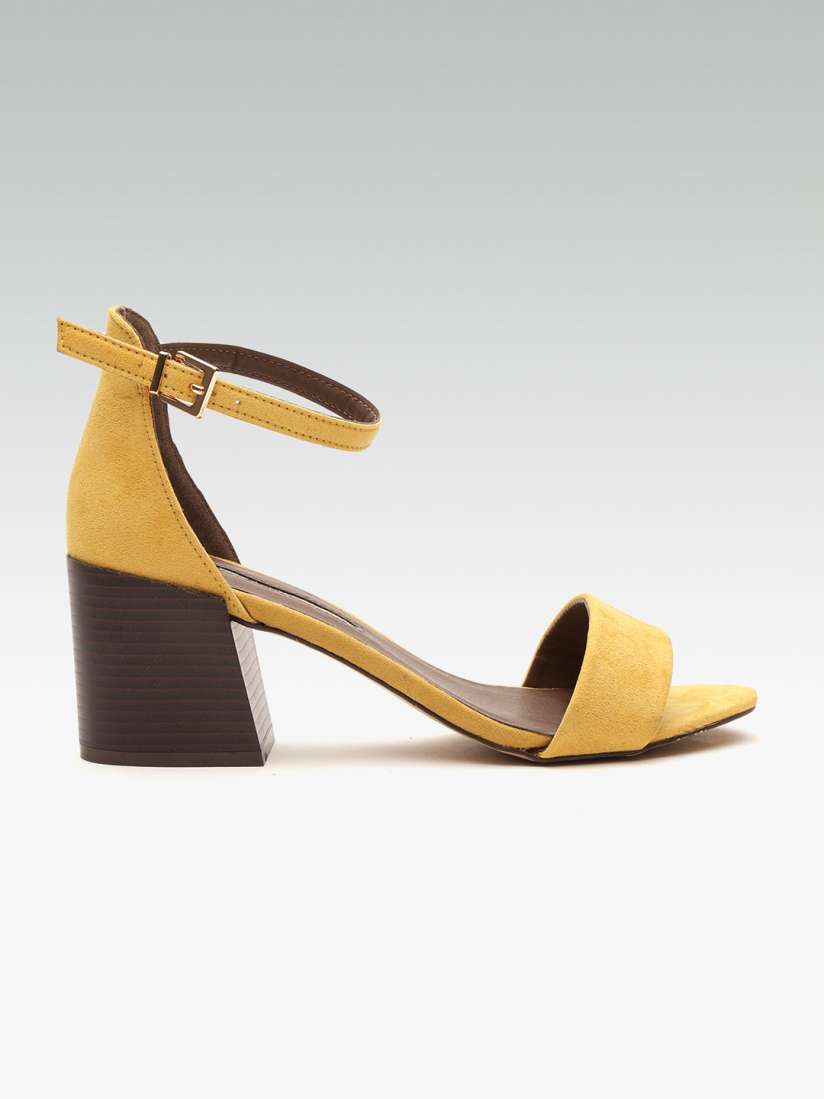 Buy DOROTHY PERKINS Women Mustard Yellow Solid Block Heels Heels for Women 9349235 Myntra