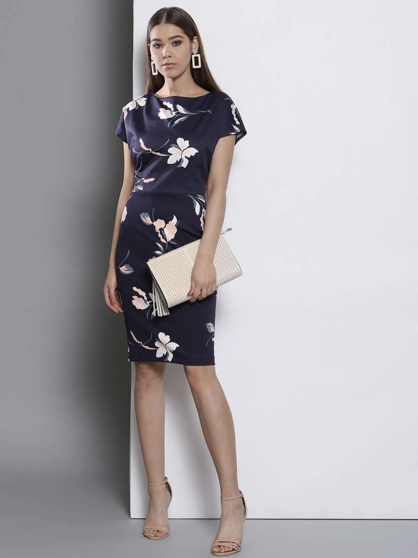 Dorothy perkins navy blue dress sale