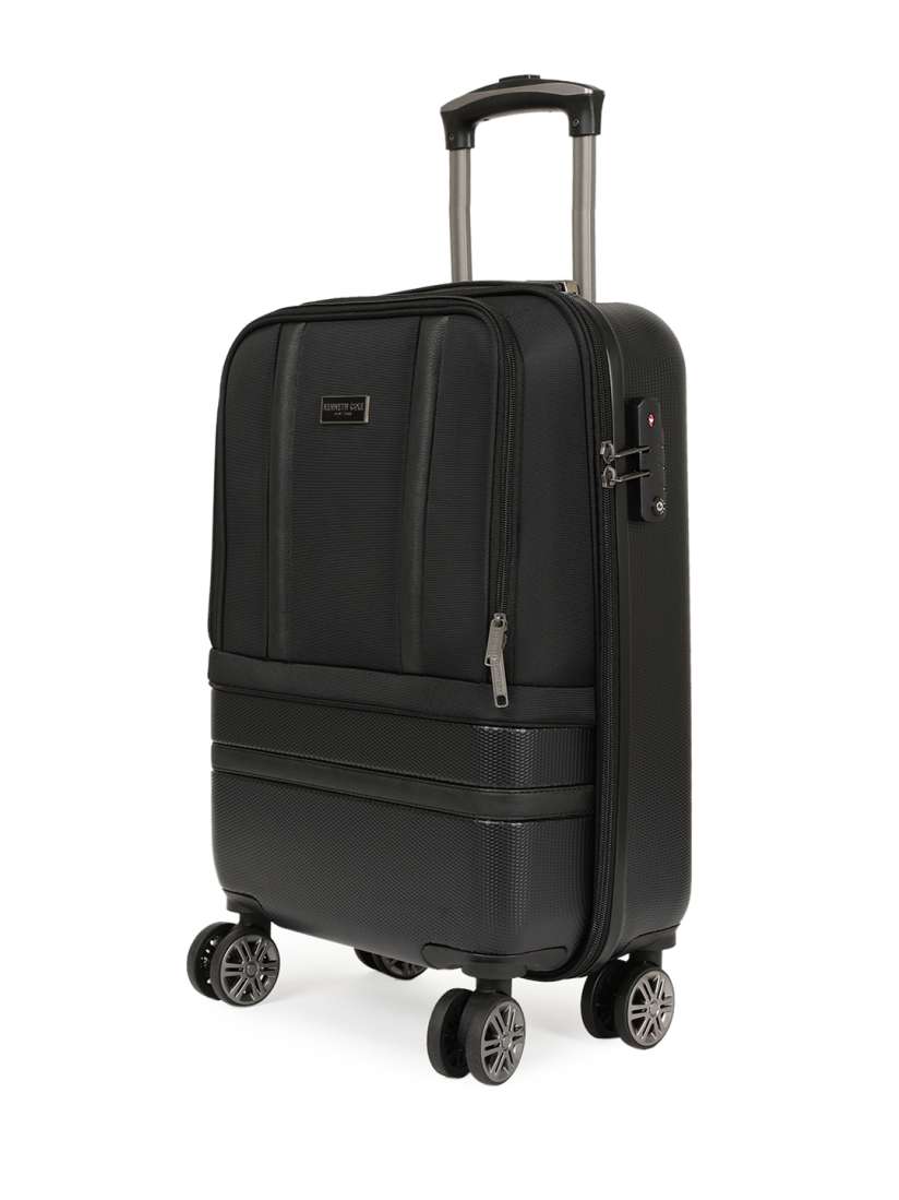 Buy Kenneth Cole New York Black Textured 20 Cabin Trolley Suitcase Trolley Bag for Unisex 9359351 Myntra