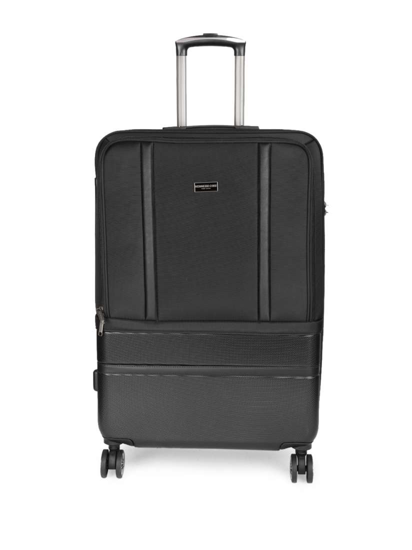 Buy Kenneth Cole New York Unisex Black Solid Large Trolley Suitcase Trolley Bag for Unisex 9359359 Myntra