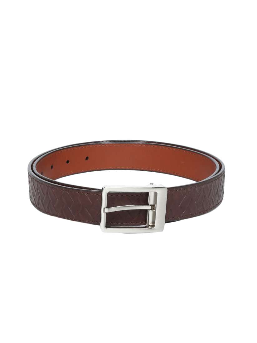 Buy Hidesign Men Brown Textured Belt Belts for Men 9368909 Myntra