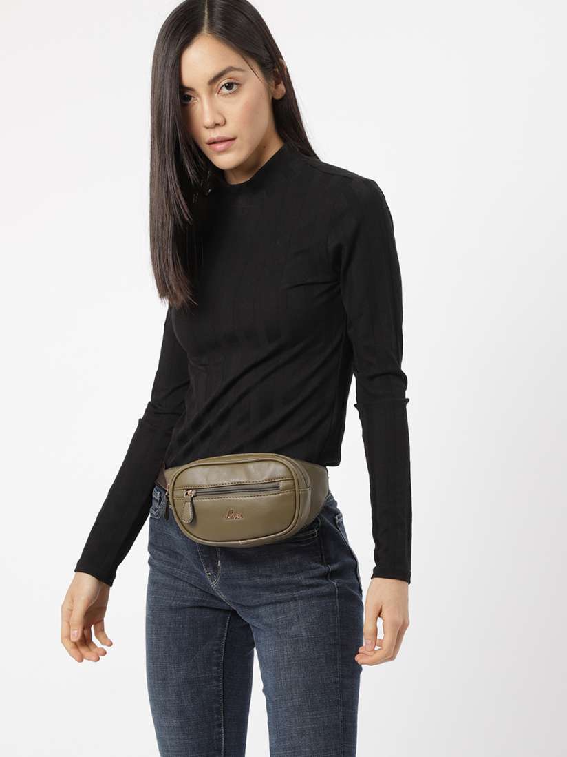 Buy Lavie Women Olive Green Solid Waistpouch Waist Pouch for Women 9373837 Myntra