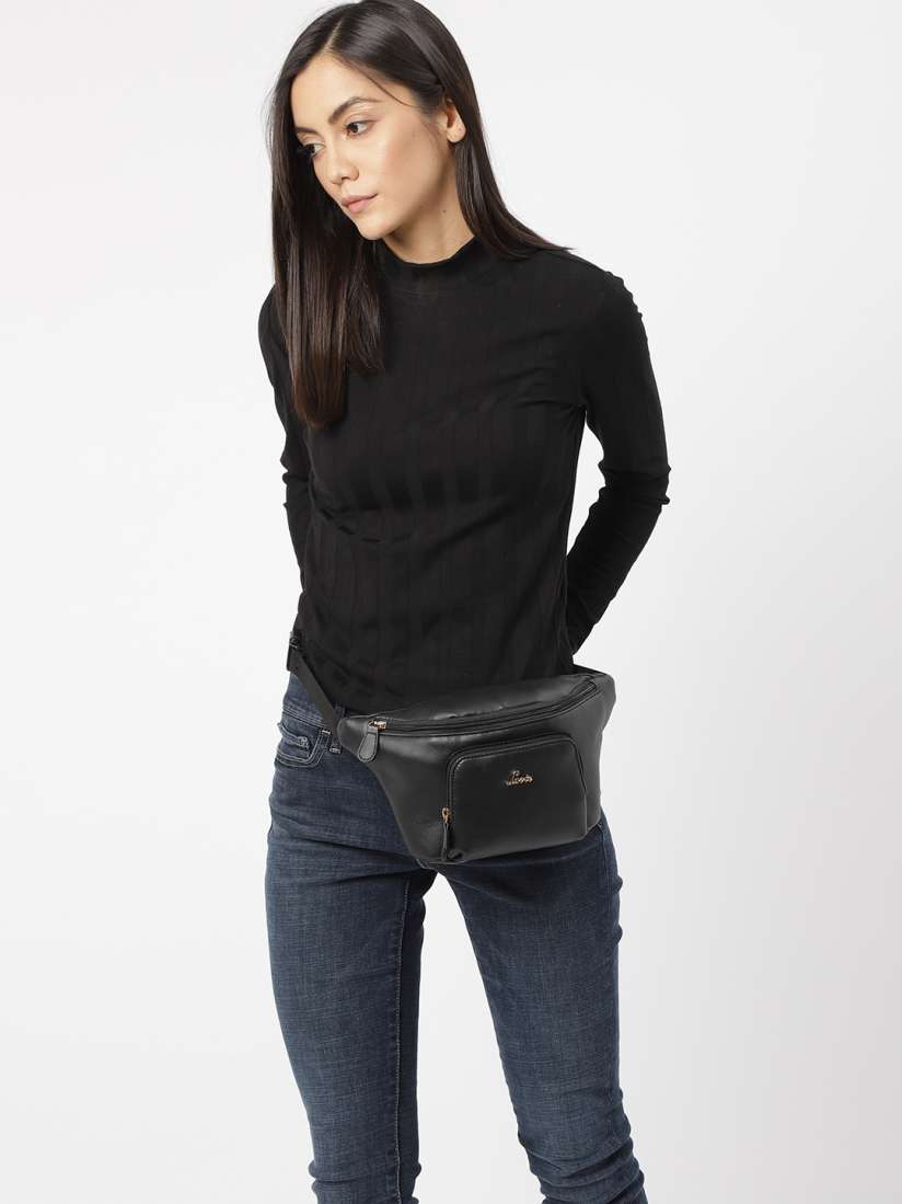 Buy Lavie Women Black Solid Waistpouch Waist Pouch for Women 9373913 Myntra