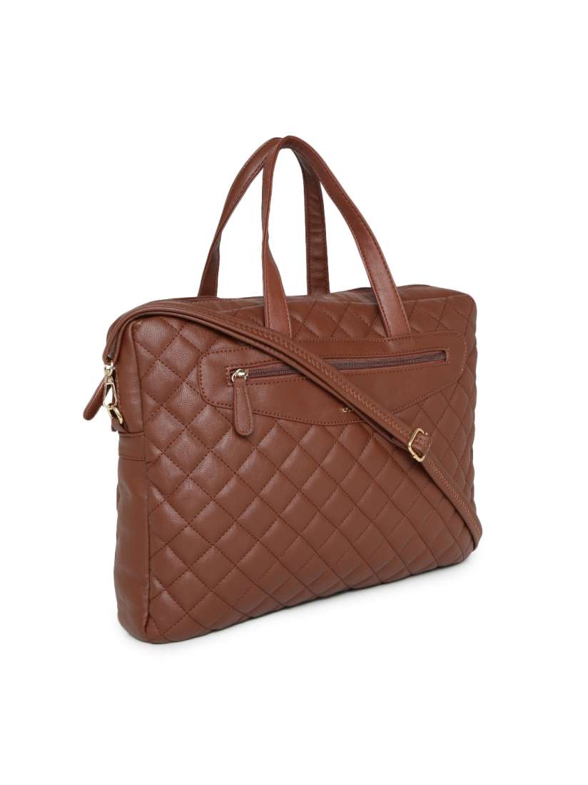 Buy Lavie Women Brown Textured Laptop Bag Laptop Bag for Women 9373943 Myntra