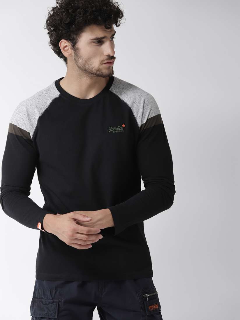 Buy Superdry Men Black Solid Round Neck T shirt Tshirts for Men 9375921 Myntra