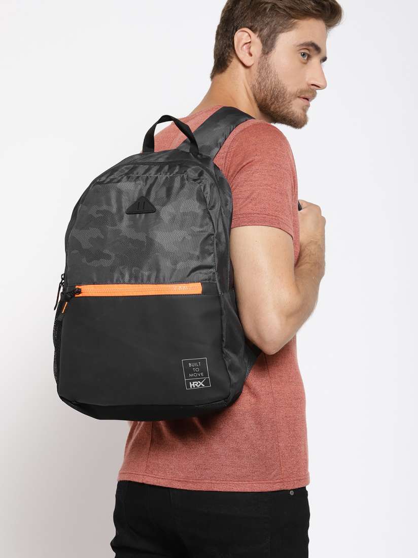 Buy HRX by Hrithik Roshan Unisex Black Camo Print Lifestyle Backpack Backpacks for Unisex 9377223 Myntra