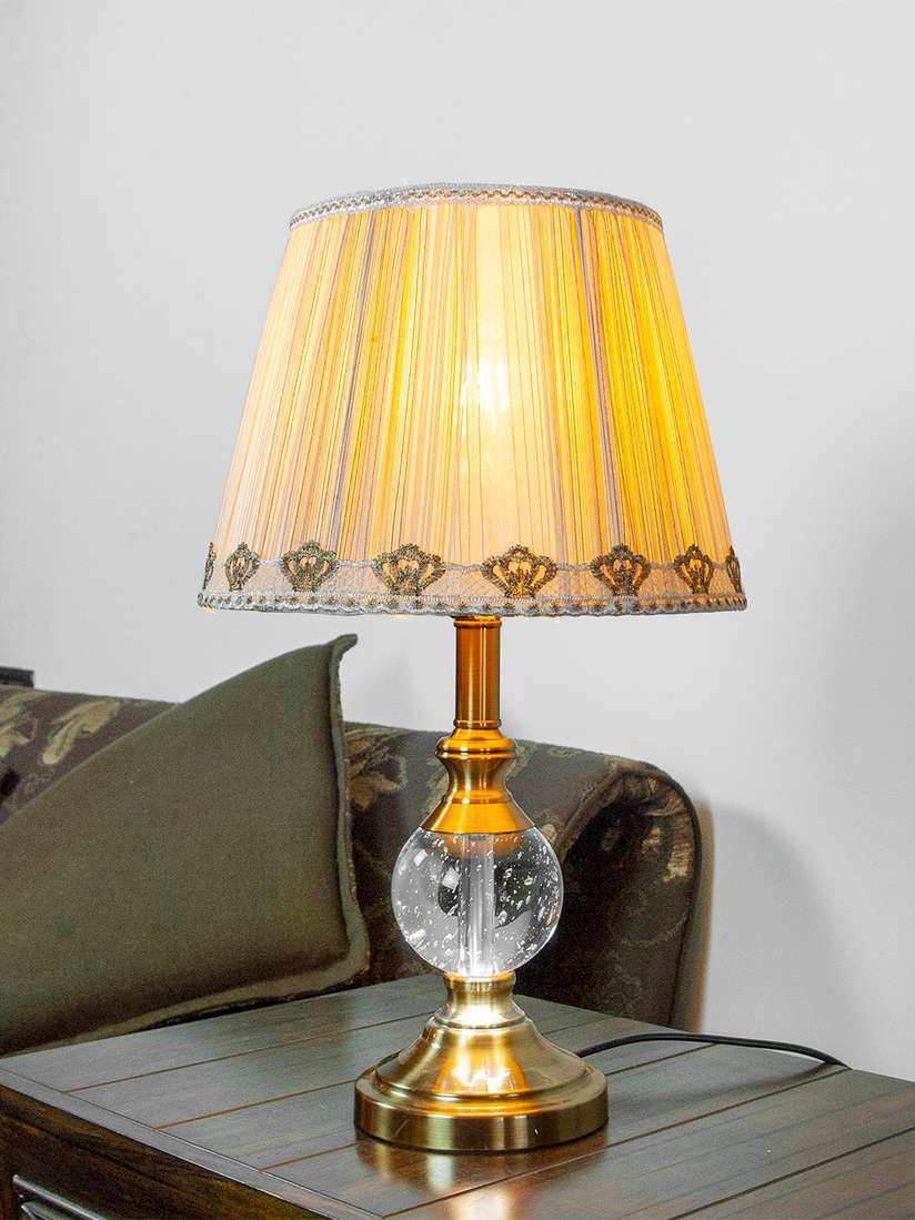 Myntra Buy Bedside Table Lamp Buy THE LIGHT STORE Gold-Toned White