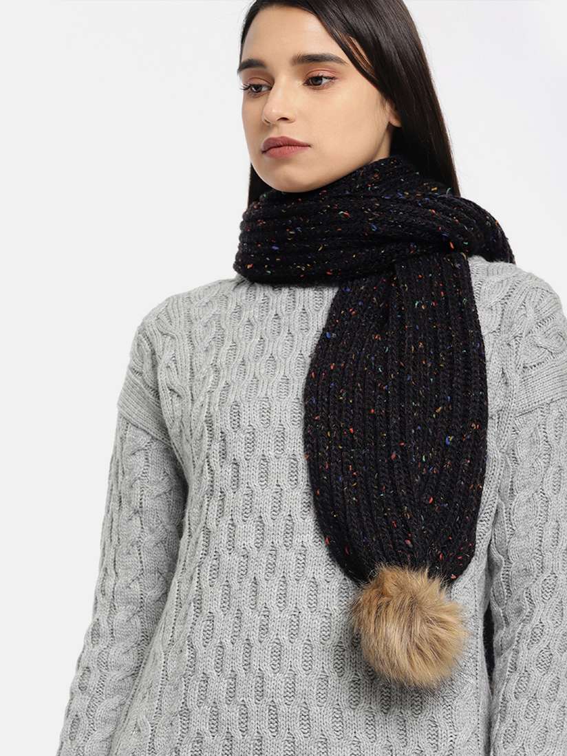 Scarf Superdry Shawl Buy Superdry Black Solid Scarf Scarves For