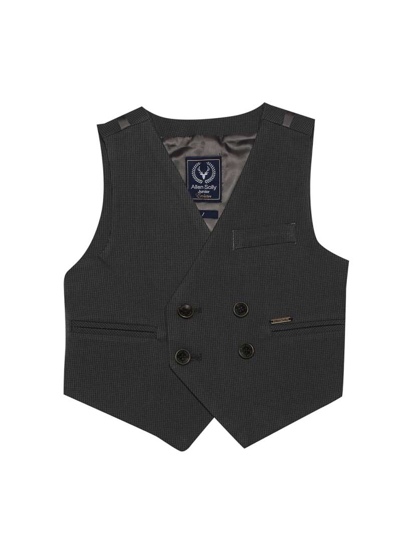 Buy Allen Solly Junior Boys Grey Checked Waistcoat Waistcoat for Boys 9397449 Myntra