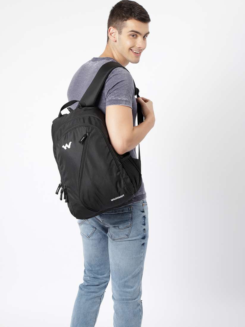 Wildcraft unisex black solid backpack outlet
