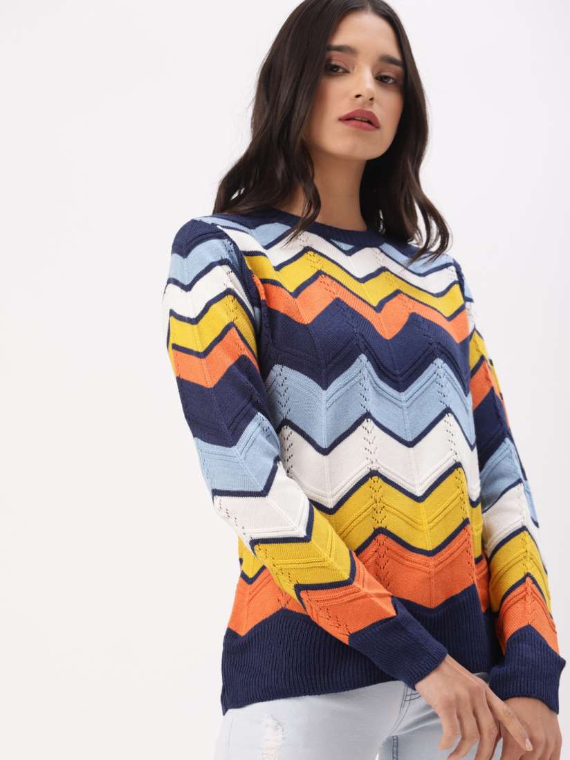 Buy DressBerry Women Multicoloured Self Design Sweater Sweaters for Women 9403319 Myntra