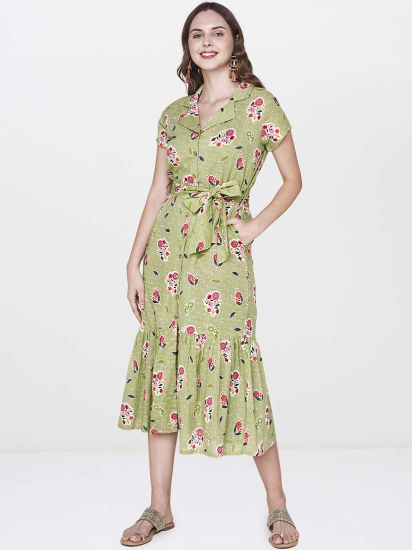 Global desi green dress cheap