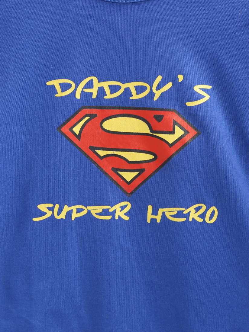 Buy Moms Love Boys Blue Superman Print Round Neck T shirt with Attached Cape Tshirts for Boys 9408345 Myntra