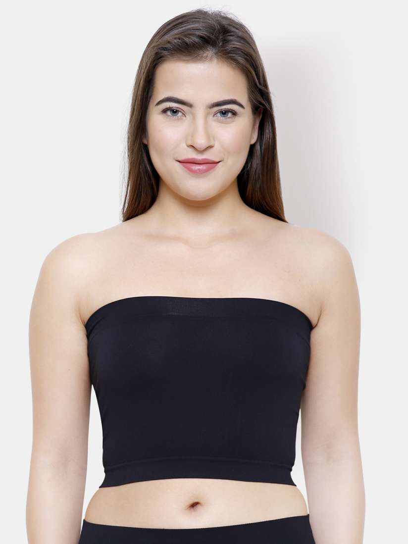 Buy FashionRack Women Black Solid Strapless Cropped Camisole 4018 Camisoles for Women 9408839 Myntra