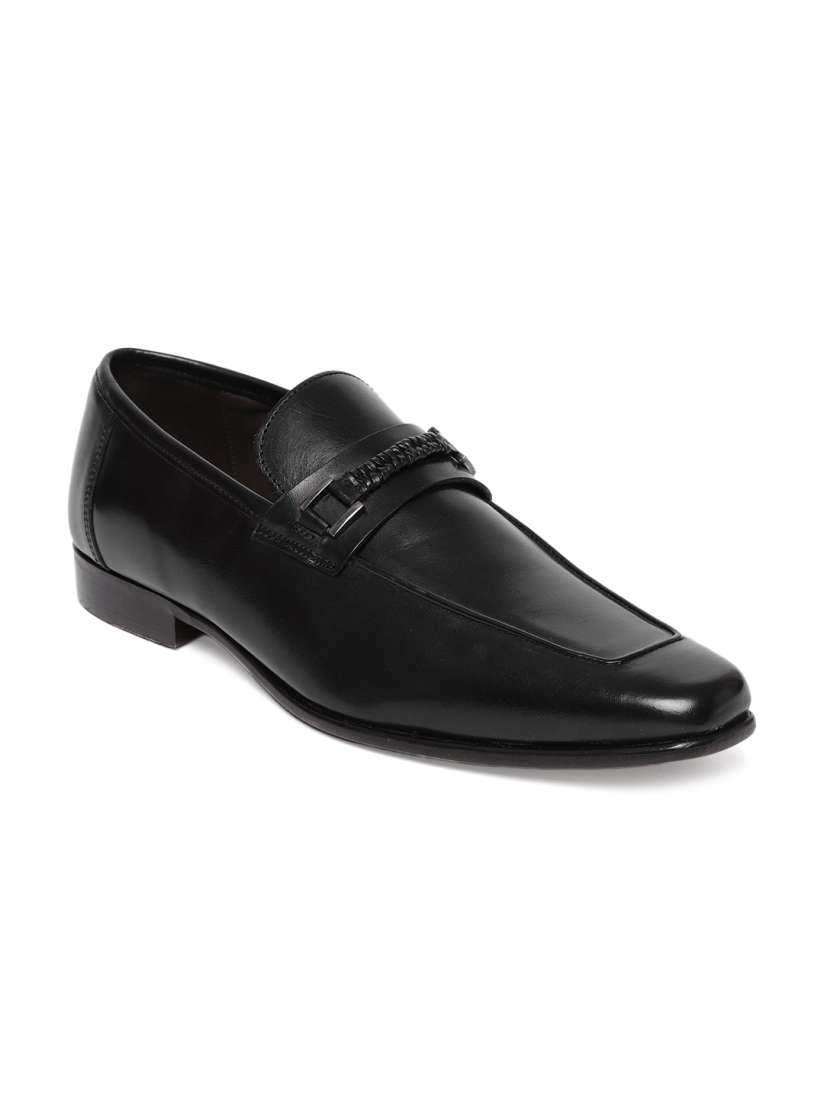 Buy Tresmode Men Black Formal Leather Loafers Formal Shoes for Men 9428609 Myntra