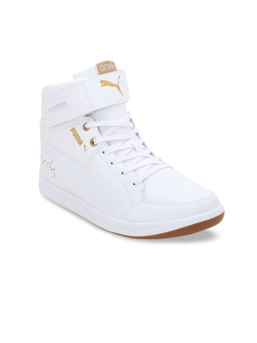 Buy Puma Unisex White Solid Leather One8 Prime Mid Top Sneakers Casual Shoes for Unisex 9430081 Myntra