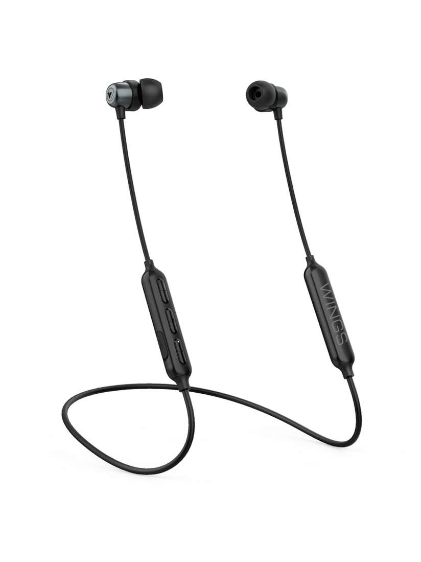Buy Wings Unisex Black Ultimo Bluetooth Wireless Earphones With Mic Headphones for Unisex 9432999 Myntra