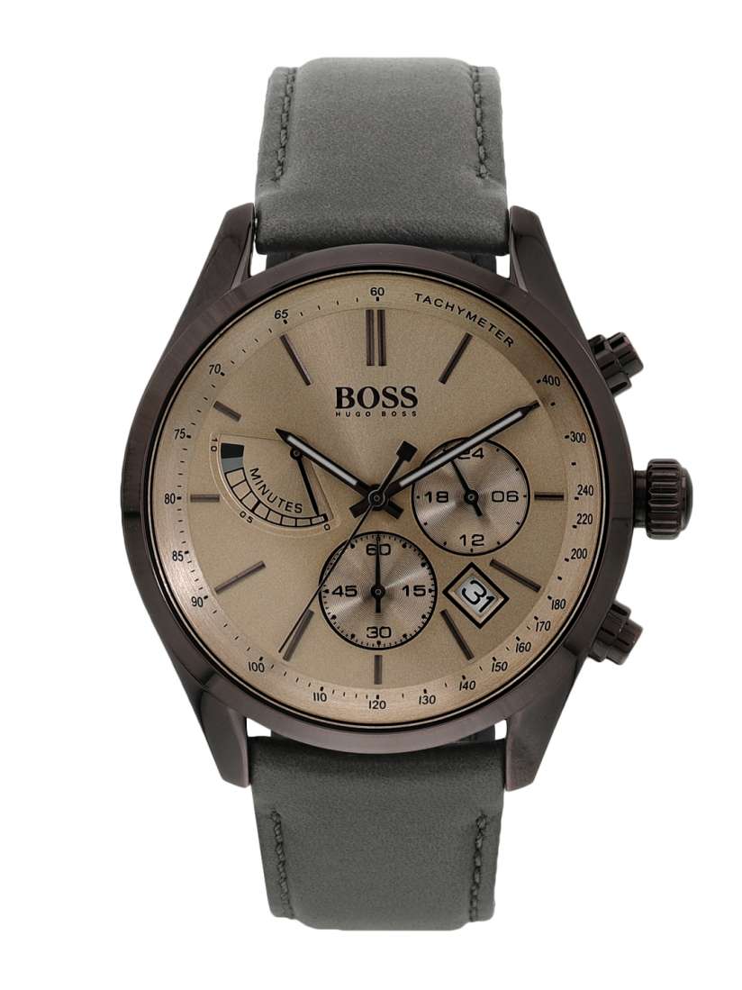 Buy Hugo Boss Men Beige Leather Analogue Watch Watches for Men 9433733 Myntra
