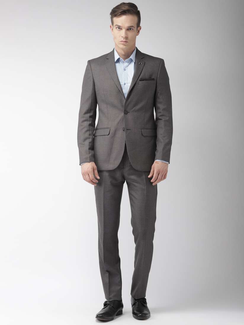 Grey Mens Suit Styles 2019 Buy Raymond Men Grey Self-Design Slim