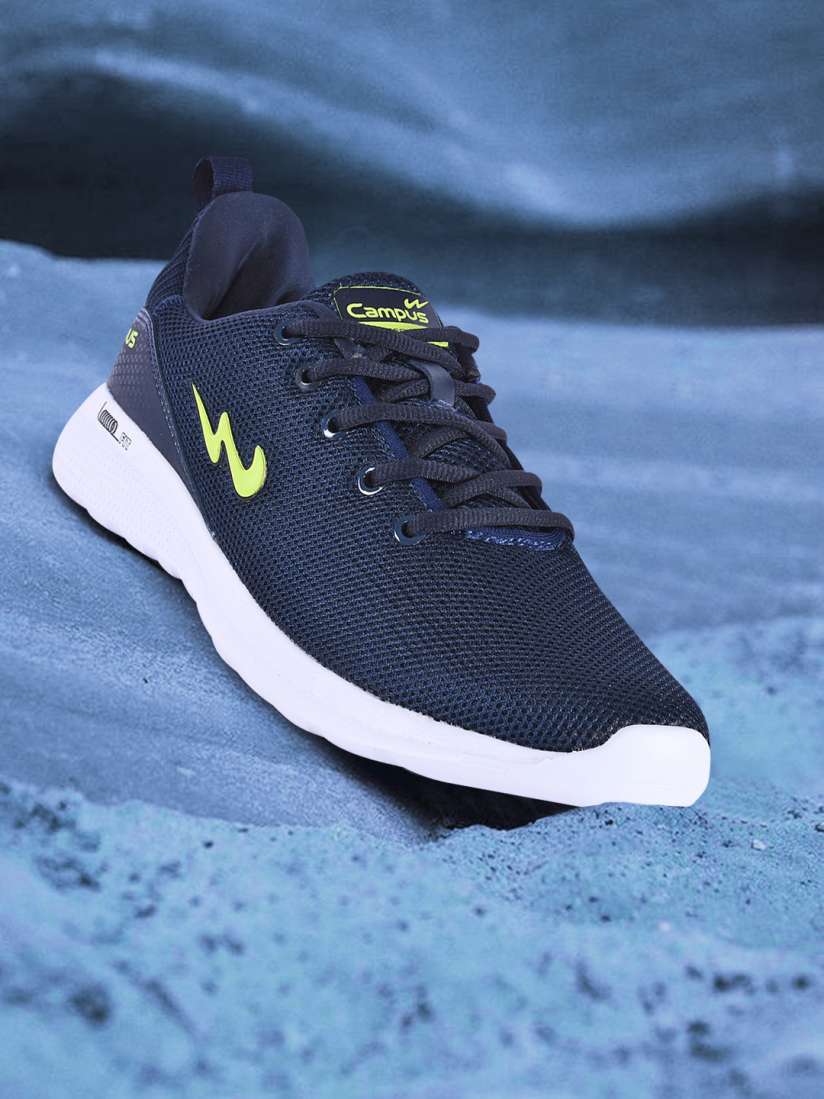 Navy blue sports shoes on sale