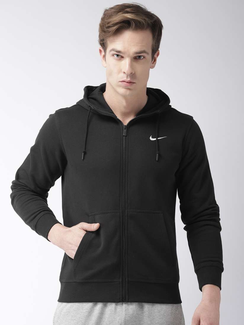 Buy Nike Men Black Solid AS CLASSIC FZ FT Hooded Sweatshirt Sweatshirts for Men 9450121 Myntra