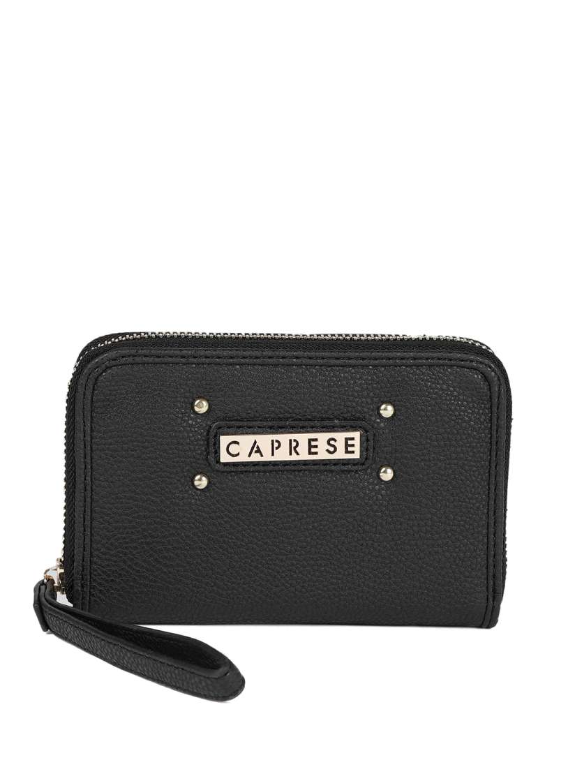 Buy Caprese Women Black Solid Zip Around Wallet Wallets for Women 9464895 Myntra