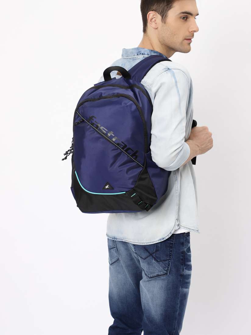 Fastrack navy blue backpack cheap