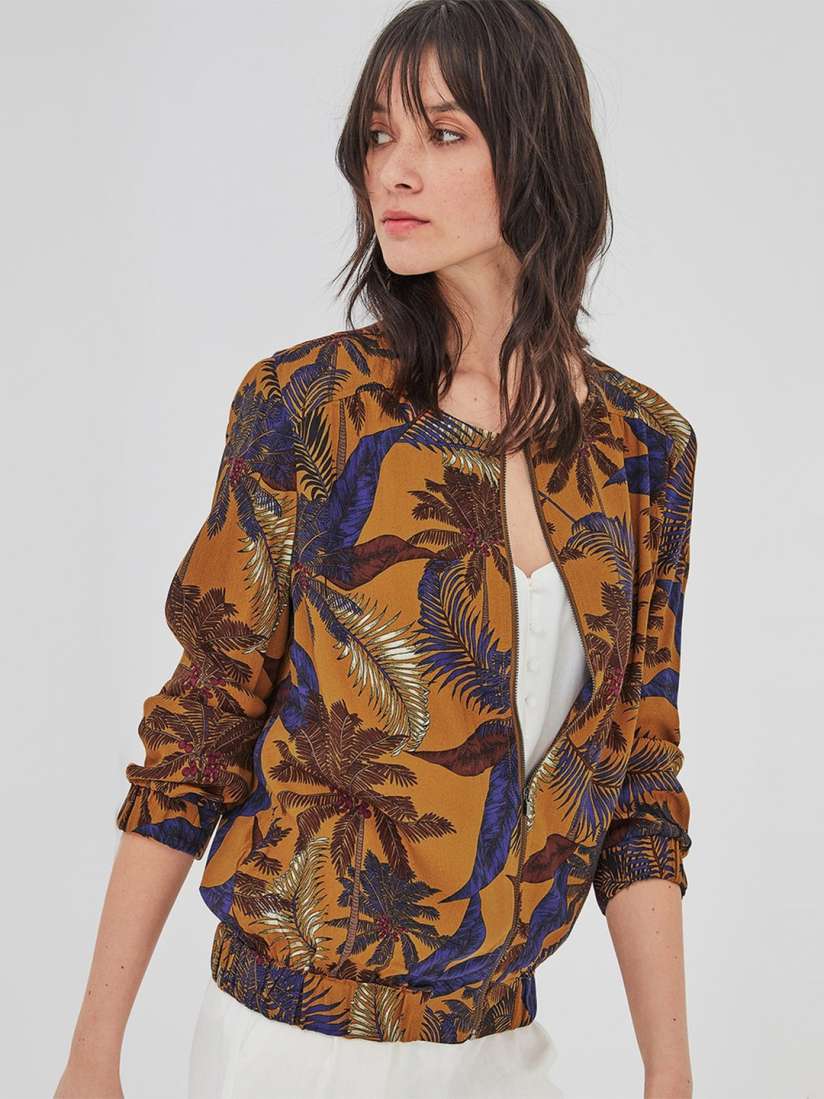 Buy promod Women Multicoloured Printed Lightweight Bomber Jacket Jackets for Women 9467417 Myntra
