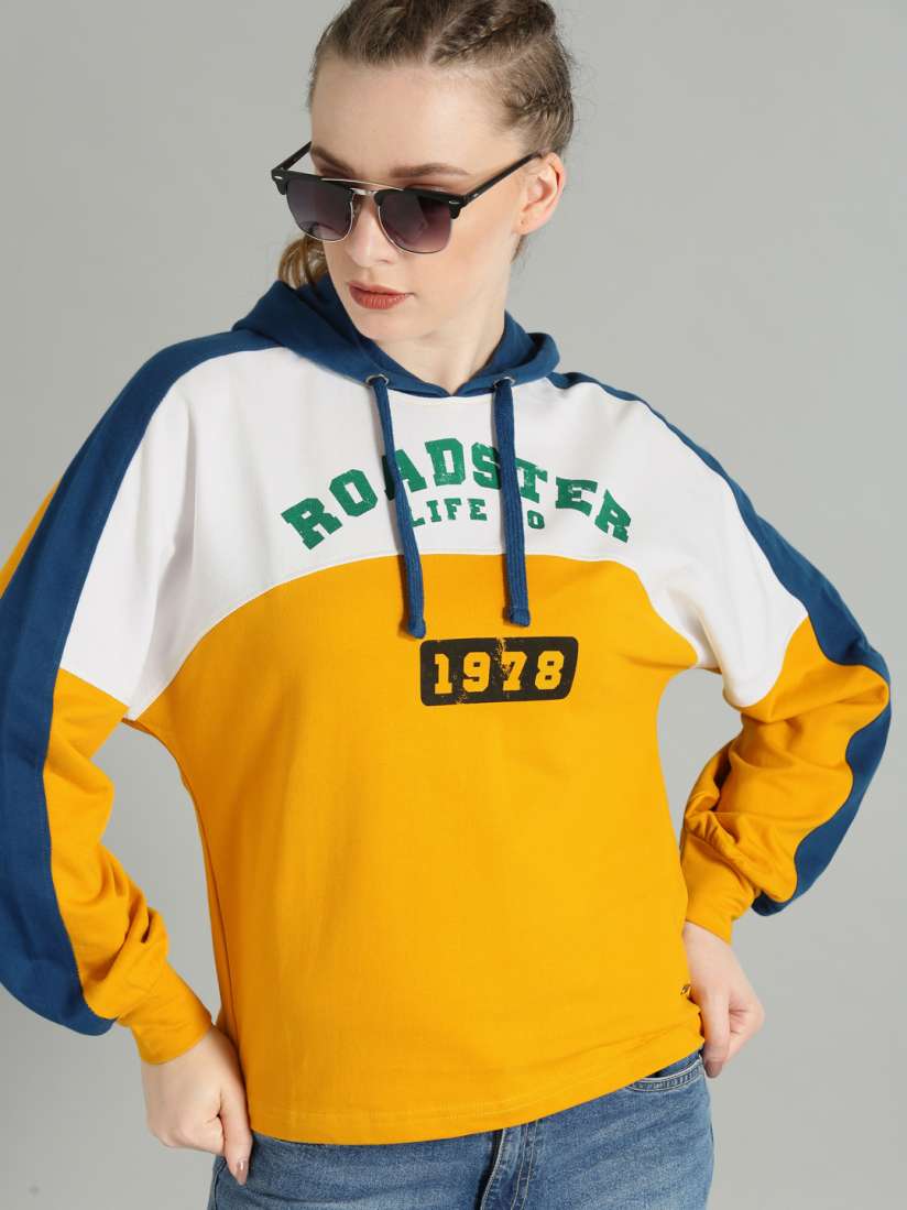 Ladies mustard sweatshirt top