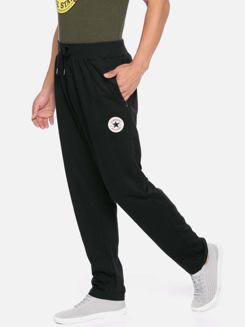 Buy Converse Men Black Solid Joggers Track Pants for Men 9532959 Myntra