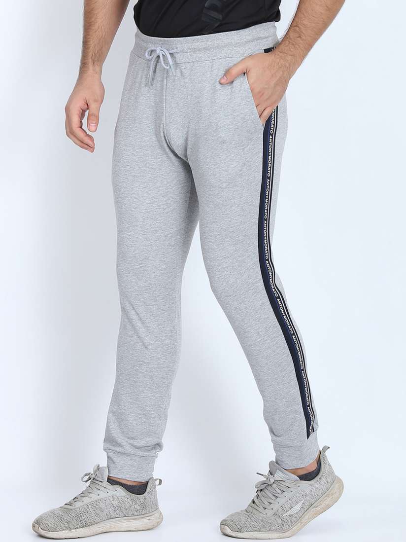 Buy Antony Morato Men Grey Joggers Track Pants for Men 9533583 Myntra