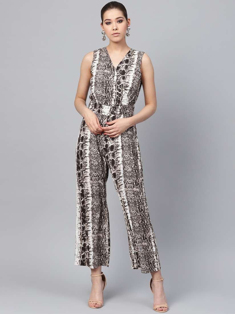 White snakeskin jumpsuit cheap