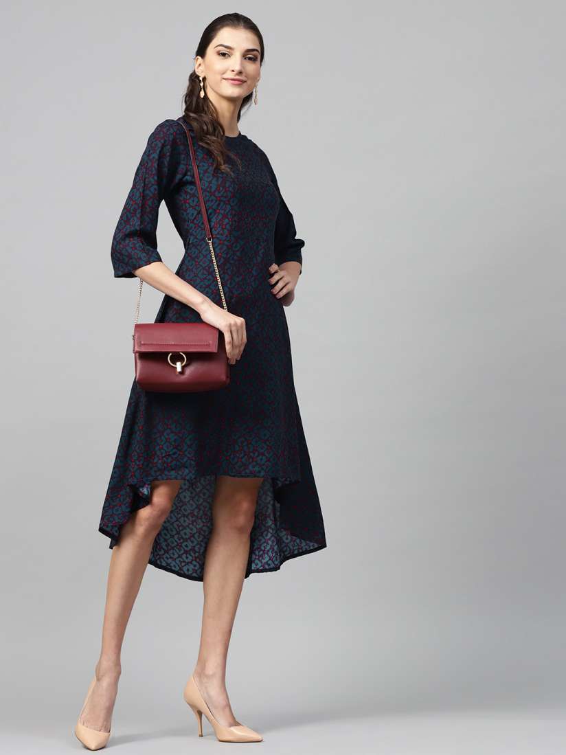 Maroon and navy dress best sale