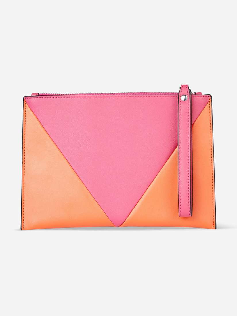 Buy DOROTHY PERKINS Women Pink Orange Colourblocked Clutch Clutches for Women 9556075 Myntra