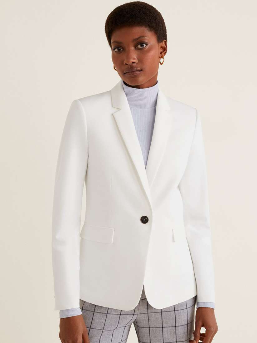 Mango blazer white hot sale