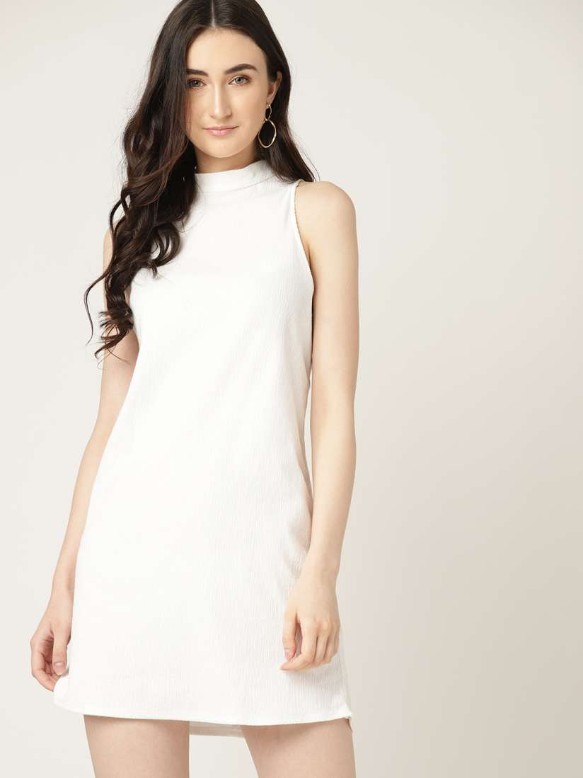 Buy MANGO Women White Solid A Line Dress Dresses for Women 9557303 Myntra