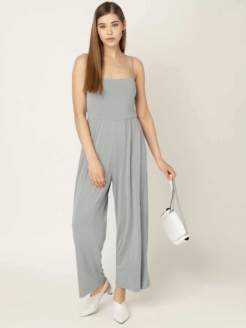 Mango grey jumpsuit discount