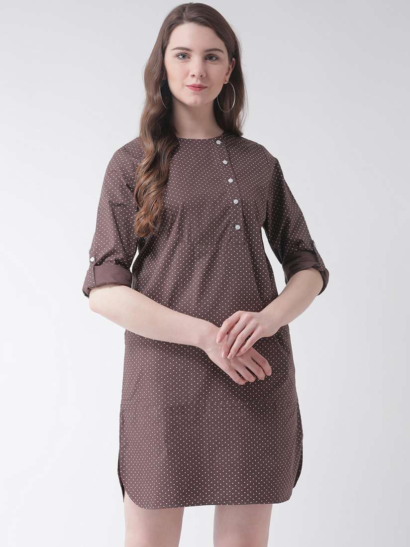 Buy The Vanca Women Brown Printed A Line Dress Dresses for Women 9565205 Myntra